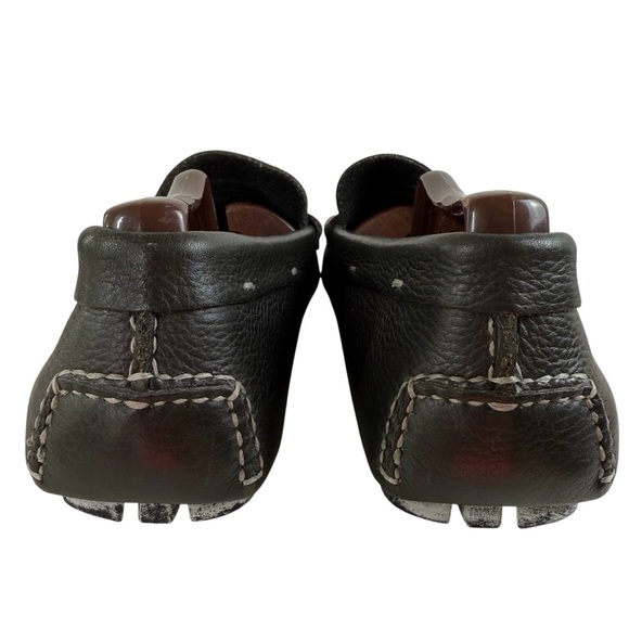 Cole Haan Nike Air Penny Black Loafers Size 9 Wide Black Leather Slip On Shoes - Picture 8 of 13